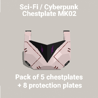 science fiction chestplate - mk02 sci fi sf front panel halloween cyberpunk cyber air soft airsoft cosplay paintball nerve 3d print model - Mito3D