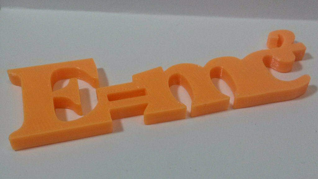 Wissenschaft Spaß mc2 Magnet emc2 Lernen Mathematik Bildung 3D print model - Mito3D