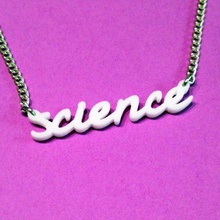 science text necklace jewelry 3d print model - Mito3D