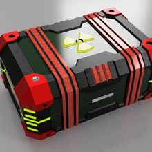 scifi caixa do peito a arte de armazenamento equipamento espaço recipiente pesado o banco organizador viajar presente tronco caso no caixote 3d print model - Mito3D
