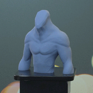 scifi creature sculpt back sculpture concept model figira body 3d print model - Mito3D