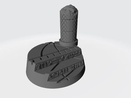 scifi egyptian hero base 40mm stargate 40k egypt topper steps 3d print model - Mito3D