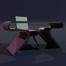 scifi ruim cara patrão escrivaninha model_furniture 3d print model - Mito3D