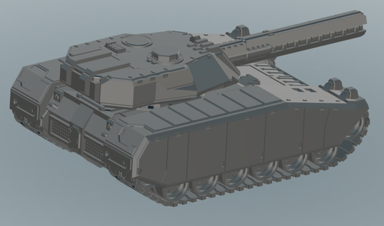 scifi main battle tank armor vehicle infinity halo 5 parsecs starfinder space marine proxy terrain wargame skirmish scatter railgun 3d print model - Mito3D