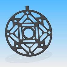 scifi Mandala Medaillon 3d print model - Mito3D