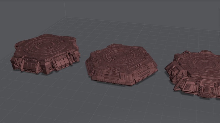 scifi mech bases 60mm 2 game beast ogres terrain wargames 28mm undead vampire 3d print model - Mito3D