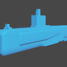 scifi military submarine game tabletop ww2 boat modern warfare science 3d print model - Mito3D