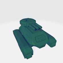 scifi retro heavy tank game mech 6mm miniatures wargaming vehicle walker tracked armor bt 3d print model - Mito3D