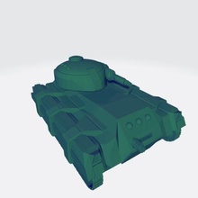 scifi retro tank medium game mech 6mm miniatures wargaming vehicle walker tracked armor bt 3d print model - Mito3D