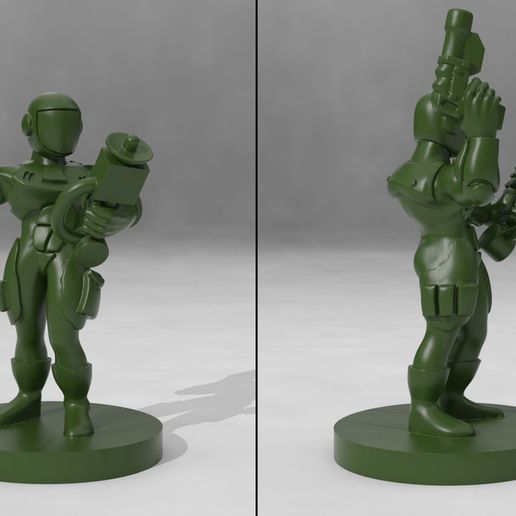 scifi scout figure game gaming miniature science fiction tabletop wargaming toy accessories 3D print model - Mito3D