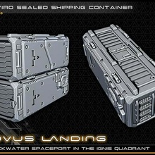 scifi shipping container - 28-32mm gaming novus landing 28mm infinity miniature rpg star wars tabletop warhammer 40k toy_game_accessories 3d print model - Mito3D