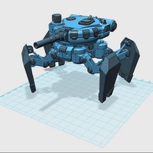scifi araña tanque juego blindados militar tachikoma 3d print model - Mito3D