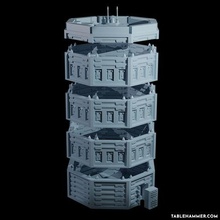 ciencia ficción apilable controlar torre cosecha iv juego edificio terreno paisaje martillo guerra 40k warhammer40k Galaxias starwarslegion casa silo industrial 3d print model - Mito3D
