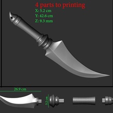 Krummsäbel Messer Waffe Kunst gun Schwert Spiel - Spielzeug Axt godofwar 3d print model - Mito3D