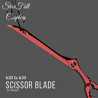 cortar tijeras espada Arte matar Ryuko matoi cosplay apuntalar 3d print model - Mito3D