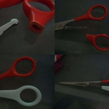 scissor handle nogent inox coiffeur special tool hand tools useful scissors reprap model kitchen household ciseau 3d 3d print model - Mito3D