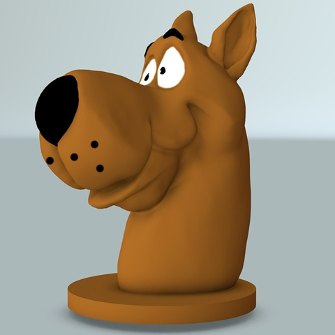 scooby busto art cane figura doo la scultura giocattolo 3D print model - Mito3D