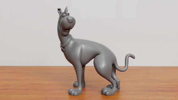 Scooby doo abur cubur tüylü gizem Anonim köpek harika dane memeli erkek kürklü Yazdır Sanat heykeller karikatür Doo 3d print model - Mito3D