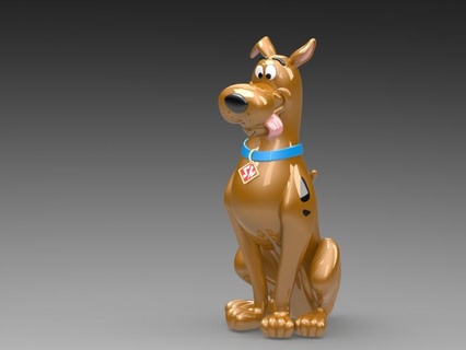 scooby doo arte cão animais 3d print model - Mito3D