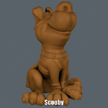 scooby easy print no support art warnerbros supportless sculpture doo scoob model hannabarbera figure dog cartoon animal 3d print model - Mito3D