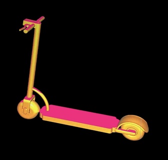 scooter elettrico giocattolo gadget 3d print model - Mito3D