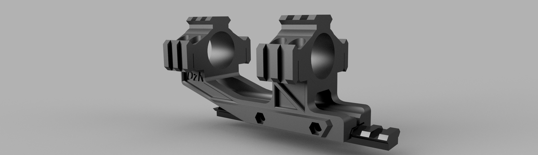 escopo monte montagem airsoft picatinny trilho lunetas ar15 m4a1 ak47 carabinas m16 g36 narcejas 3d print model - Mito3D