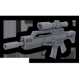scoped assault rifle 3d print model - Mito3D