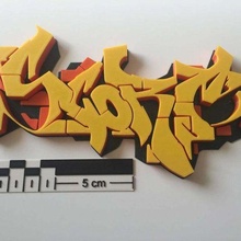 Puntuación causeturk graffitti 2d pared Arte vistoso crealidad creativo elementos pintada grafito hip hop trozo arte callejero calle paredes mentira pavo 3d print model - Mito3D