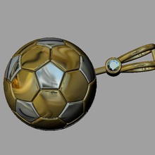 scorer ball foot pendant jewelry 3d print model - Mito3D