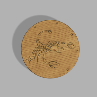 Scorpion signe cnc fichier bois zodiaque horoscope astrologie pendentif porte clés symbole 3d print model - Mito3D