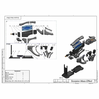 scorpion - mass effect printable 3d model stl + cad bundle personal use 3d print model - Mito3D