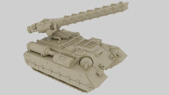 escorpión batalla tanque martillo viejo imperial Guardia armadura 3d print model - Mito3D
