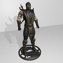 scorpion figure mortal kombat 9 mk trousseau de clés jeu statue 3d print model - Mito3D