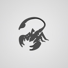 scorpion logo art signes logos 3d print model - Mito3D