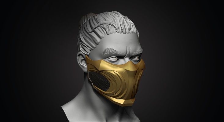 akrep maske hanzo mk1 mk ölümüne kavga ölümlü kombat sıfır kostüm oyunu bilimkurgu ölümsüz iblis kask ateş maskesi zanaat kendin yap 3d print model - Mito3D