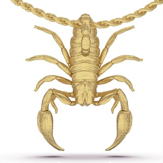 scorpion pendant scorpion pendant silver gold jewelry printable 3d model trend fashion design zbrush tiger  3d print model - Mito3D