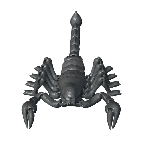scorpion poly game lowpoly flex flexible 3D print model - Mito3D