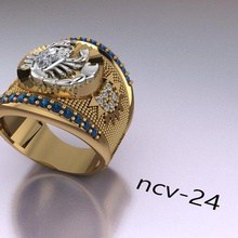 scorpion anneau bijoux 3d print model - Mito3D