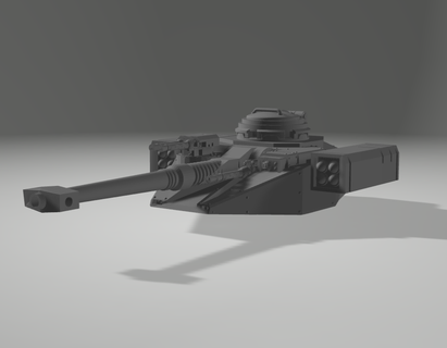 escorpião tanque torre desintegrador adepto mecanicus ventilador arte 3d print model - Mito3D