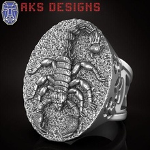 escorpión v1 anillo joyería joya 3d print model - Mito3D