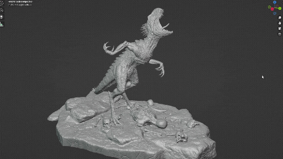 escorpiões rex jurássico mundo parque dinossauro coleção escultura animal Parque jurassico jurassicworld Admirador arte escorpiosrex 3d print model - Mito3D