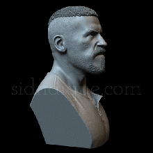 scott adkins yuri boyka art undisputed bust 3dprinting sidnaique realistic sculpture 3d print model - Mito3D