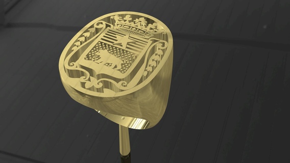 schottisch Chevali Signet Ring Schottland 3d print model - Mito3D