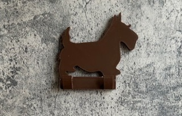 schottisch terrier hund führen haken stl datei terreir mauer montieren liebhaber einzigartig 3d print model - Mito3D