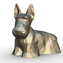 scottish terrier figura a arte escocês presente imprimir jóias lowpoly pingentes 3dprint animais decoração figurine interior o design miniaturas escultura estátua brinquedo mamífero cão 3d print model - Mito3D