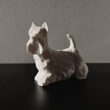 schottisch Terrier Kunst Tiere Tier Hund Lowpoly Skulptur modern 3d print model - Mito3D