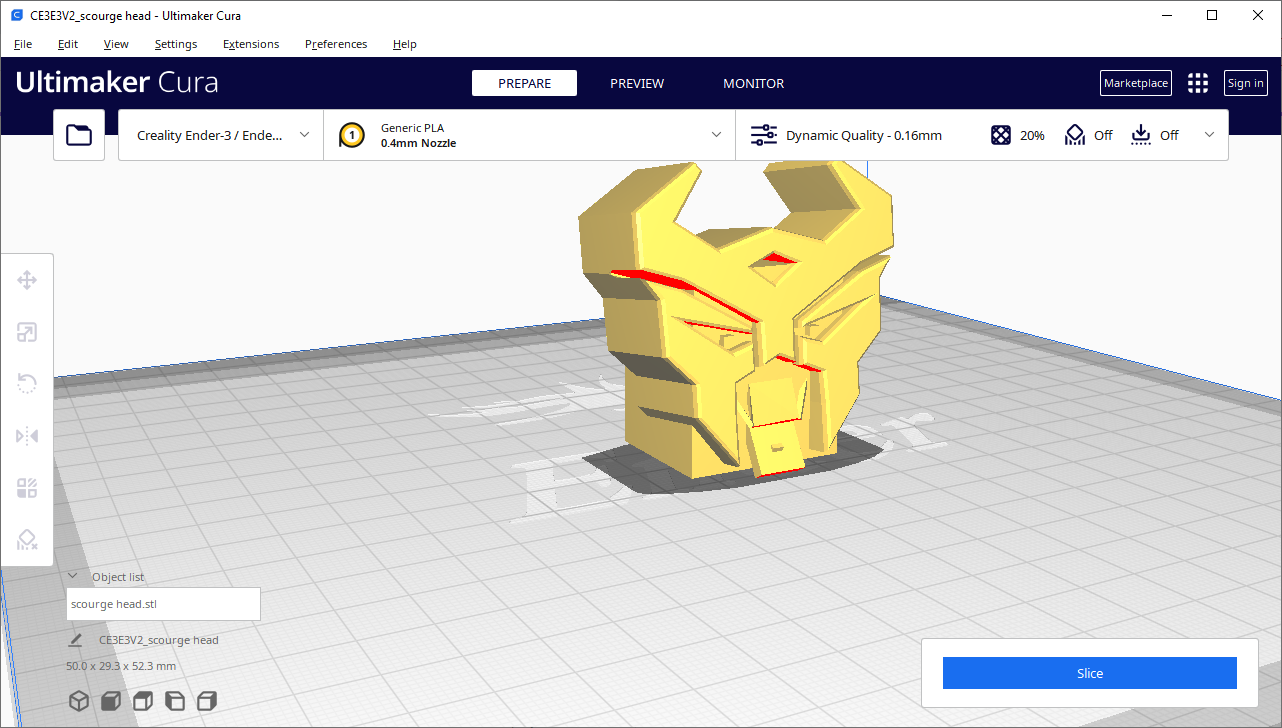 flagelo apodrecer cabeça transformadores 3D print model - Mito3D