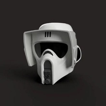 scout trooper helmet stl file star wars biker 3d print model - Mito3D