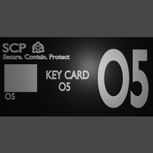 scp key card o5 game videogame foundation 3d print model - Mito3D