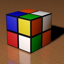 2x2 strapazzate rubiks cube gioco di puzzle magia giocattolo giocare 3d modello max fbx poli volte box rubic 3d print model - Mito3D